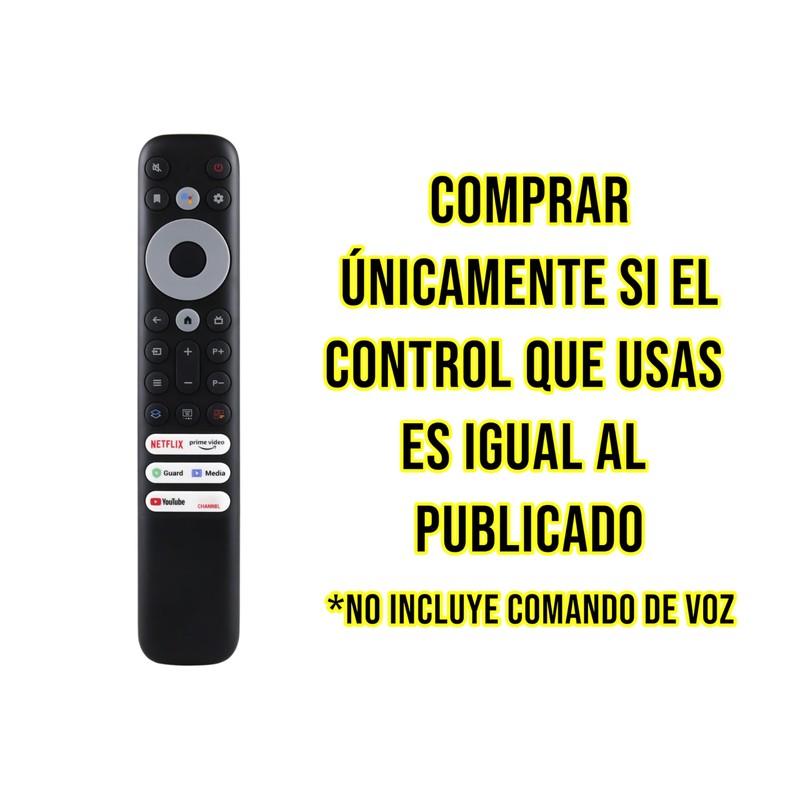 CONTROL EXPERT Control Compatible con TCL 4k Smart TV Rc902nfmr1
