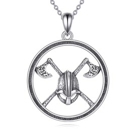 Grmdit Viking Necklace Sterling Silver Axe Pendant Viking Jewelry Gifts for Men