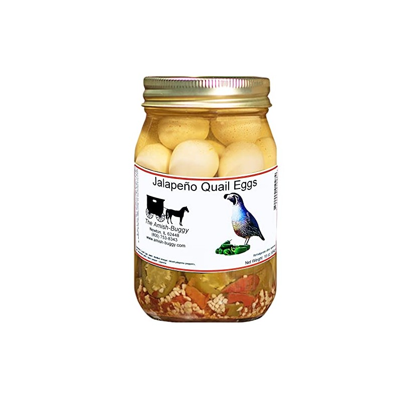 The Amish-Buggy Jalapeno Quail Eggs, 2 jars 16 Ounce