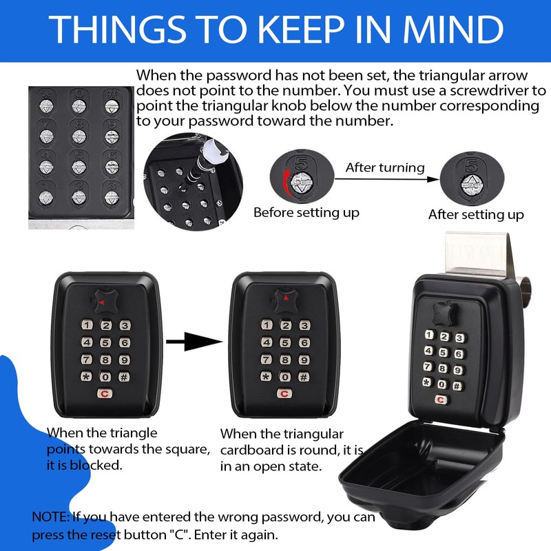 WODHMIEY Car Window Key Lock Organizer Box, Easy Installation, Weather