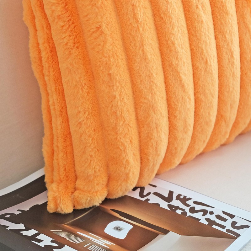 JOJUSIS Pack of 2 Faux Fur Plush Decorative Throw Pillow