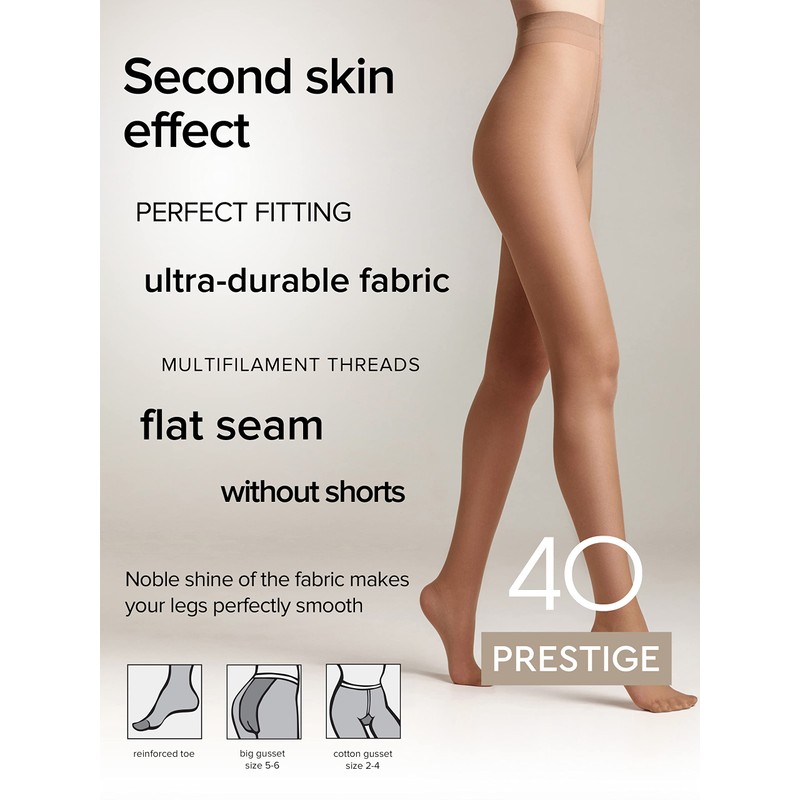 Conte elegant Women's Tights, Natural, XL