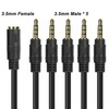 MEIRIYFA 3.5mm Headset Splitter Cable 1/8" 4-Pole/3-Rings TRRS 1 Female