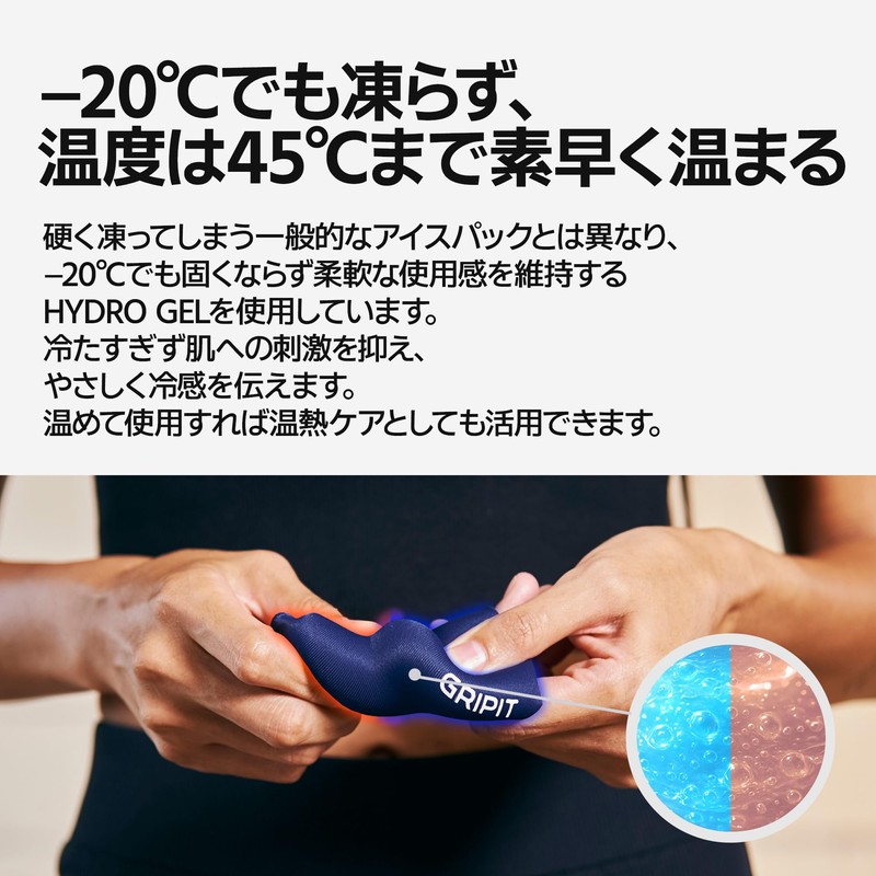 GRIPIT Finger Supporter, Cooling, Warm, 2-Way, Knuckle Supporter, Tendonitis, Trigger