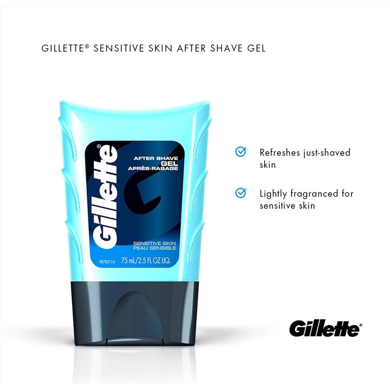 Gillette After Shave Gel Sensitive Skin - 2.5 oz