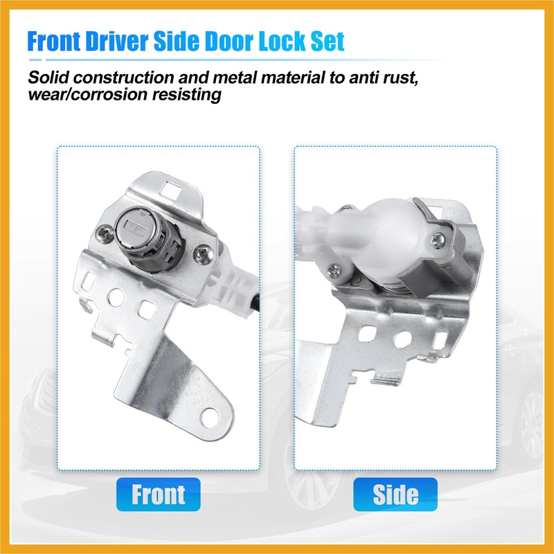 Partuto 1 Set Front Left Side Door Lock Cylinder Cable