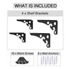 OVOV Decorative Wall Brackets 4 Pack Floating Shelf Brackets 6inch