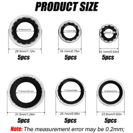 30pcs Car A/C Compressor Gaskets, 6 Sizes Automotive Air Conditioner O Rings Anti-Leak Car Air Conditioner Sealing Gaskets Compressor Accessories for Most Cars Trucks SUVs