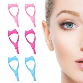 6-teiliges 3-in-1-Wimpern-Make-up-Tool für obere und untere künstliche Wimpern, wiederverwendbare Wimpernschablone, tolle Augen-Make-up-Tools für Anfänger (Pink, Blau, Rosarot).