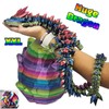 XXL Rainbow Crystal Dragon with Matching Egg, Articulating Desk Fidget,