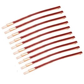 10Pcs Curved Jumbo Bobby Pins Long Metal Hair Clips for Women Teen Girls Hair Decorative (Red)