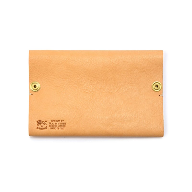 IL BISNOTE Tissue Case, Leather, Genuine Leather, Cowhide Leather, Black