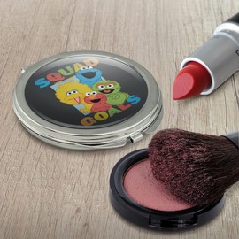 Sesame Street Elmo Character Group Squad Goals Compact Travel Purse Handbag Makeup Mirror