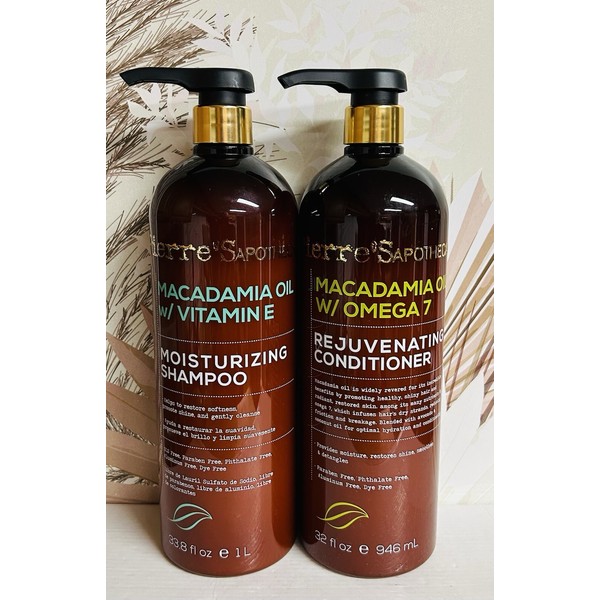 Pierre’s ~ Moisturizing Shampoo & Rejuvenating Conditioner w/ Macadamia Oil
