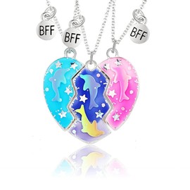 Aililong Collana dell'Amicizia per 3 - Collana BFF in Lega di Alta Qualità per Migliore Amica, Regalo Compleanno - Collana Amicizia Bambina, Privi di Nichel, Leggeri (German Edition)