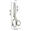 Gifaz Tailor's Scissors Fully Nickel-Plated Made in Italy