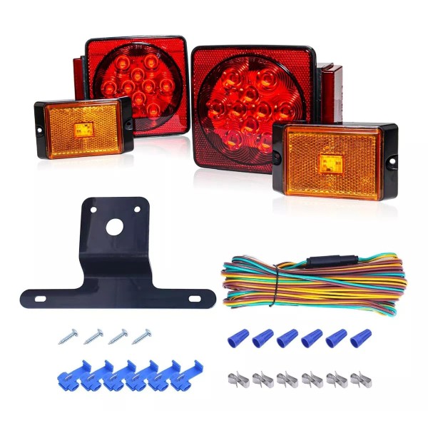 MaxxHaul Kit Luces Led Remolque Traseras Laterales Calaveras 12v Maxx