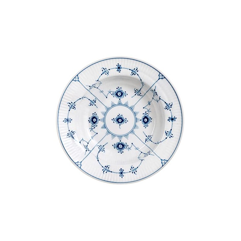 Royal Copenhagen 1061047 Blue Fluted Plain Plate, Deep Plate, 6.7