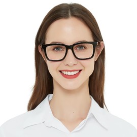 WEMOOTANTS High Magnification Power Reading Glasses 4.0 for Women Square Readers 100 125 150 175 200 225 250 275 300 350 400 500 600 (Classic Black 4.00)