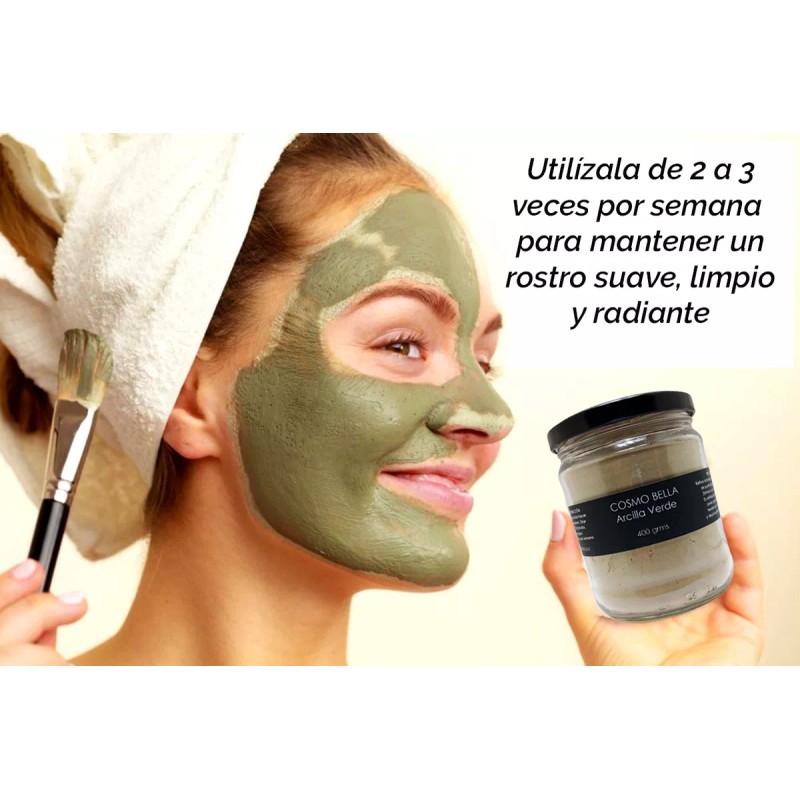 Cosmo Bella Arcilla Verde Detox, Calidad Spa. Limpia, Purifica Y