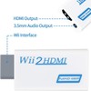 Labriciyon 1Pc White Wii to HDMI Converter, Supports 720P, 1080i,
