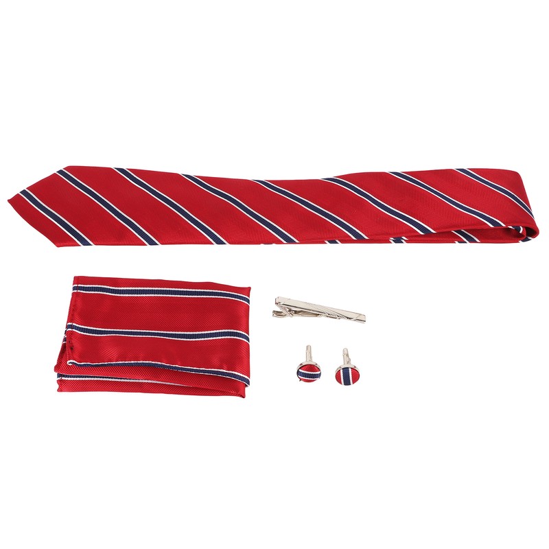 Mens Tie Classic Striped Polyester Yarn Easy Match Guarantees Durability