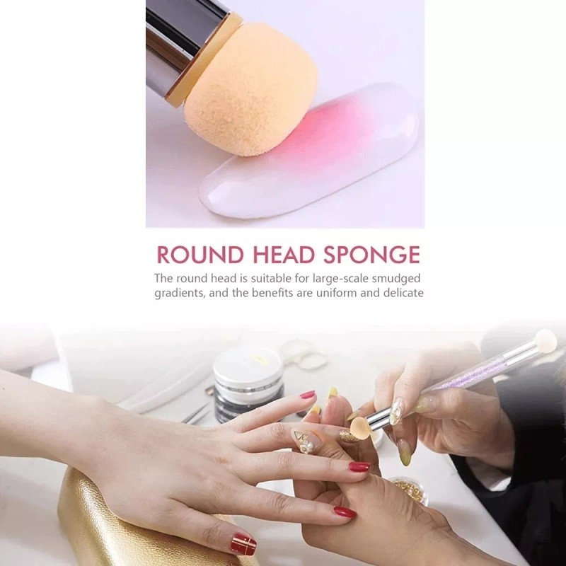 Alet Trend Pincel Esponja Decoración Efecto Sombreado Degradado En Uñas