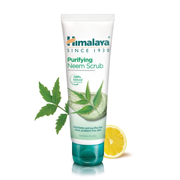 Himalaya Purifying Neem Scrub Helps Fights Pimples, Prevents Marks, Controls Excess Oil, Exfoliates and Purifies Skin | Best for Normal to Oily Skin - 75 ml