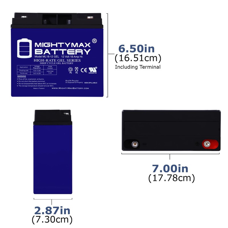 Mighty Max Battery 12V 18AH GEL Battery for CAT CJ3000