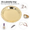 Round Decorative Dinner Plate Stainless Steel Storage Tray for Jewelry