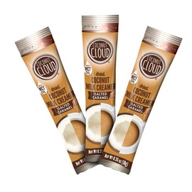 Coconut Cloud: Salted Caramel Coffee Creamer | Made in USA. Healthy Vegan Alternative, Low Sugar, Coconut Powder Milk + MCT Oil for energy (Keto Friendly, Gluten, & Soy Free, Plant Based), 20 Sticks