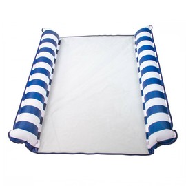 Aqua 2-in-1 Catalina XL Pool Float & Water Hammock – 1-2 Person, Multi-Purpose Inflatable Pool Floats for Adults – Patented Thick, Non-Stick PVC Material – Navy/White Stripe