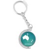 Australia Oceania Continent - Llavero giratorio con mapa de esquema