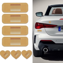 QZTYTY Car Bandaid Sticker, Bumper Stickers for Cars, Funny Cute Auto Cartoon Bandage Stickers with 2 Shapes, Car Accessories Decorative Band-Aid Sticker Universal for Vehicle Truck (Beige-Heart)