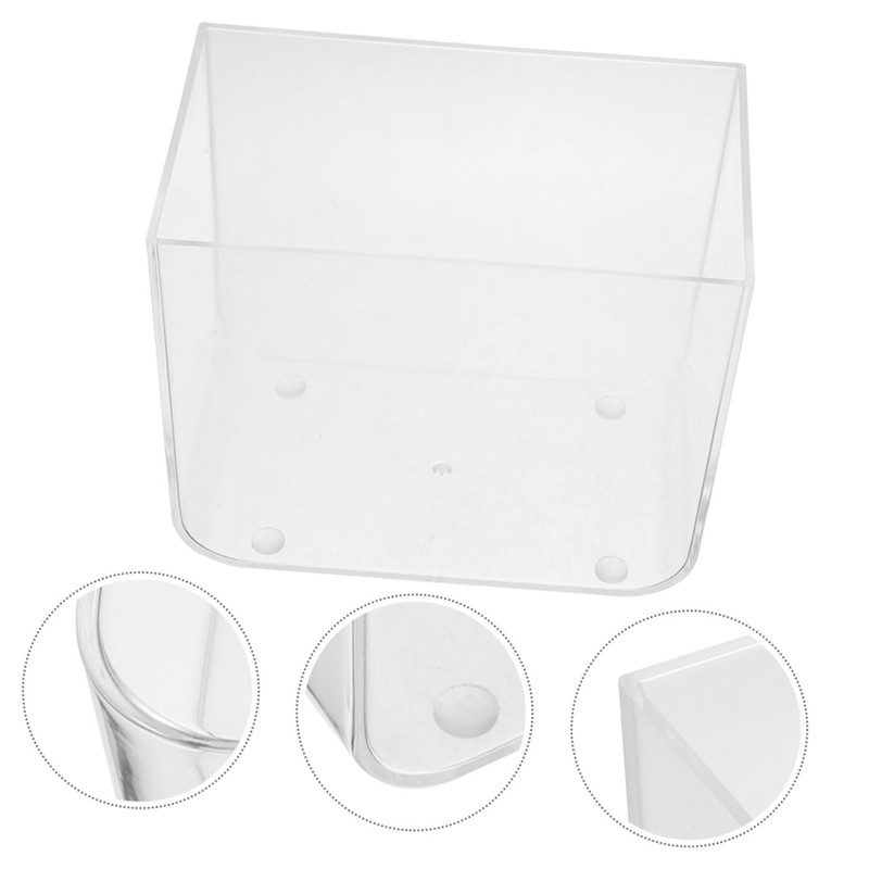 NOLITOY 2pcs Transparent Small Fish Tank for Desk Bookshelf Multi