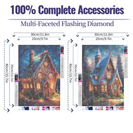 Diamond Painting Kits for Adults, YALKIN 5D 2 Packs Diamond Art Kits Full Drill Diamond Painting Kit for Adults Beginners, DIY Crystal Picture Art for Home Wall Decor, 30x40cm