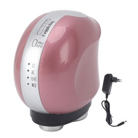 2 in 1 Ultrasound Massager Machine Deep Tissue Massage 3 Levels Rechargeable Full Body Bioelectric Massager Device 100‑240V EU Plug Pink