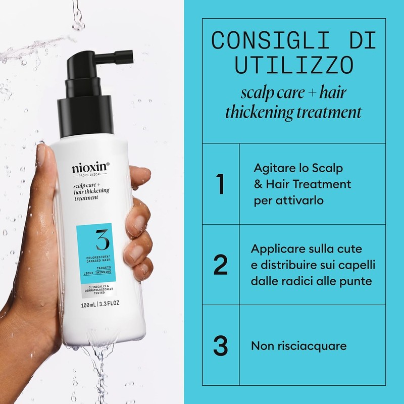 Nioxin System 3 Tratamiento Leave-In Engrosador para Cabello Teñido y
