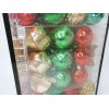 Assorted 101 Christmas Tree Ornaments Shatterproof Balls Snowflake (Red, Green)