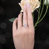 JewelryPalace Classic 1ct 2ct Oval Cubic Zirconia Solitaire Promise Ring