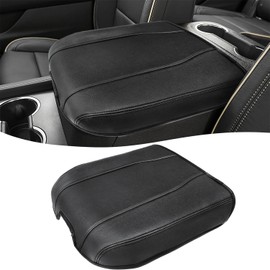 Eaglecover Center Console Armrest Cover for Chevy Silverado & GMC Sierra 2019-2026, Yukon & Tahoe & Suburban 2021-2026, Floor Console Bucket Seat Only, Vinyl Middle Console Cover, Scratchproof, Black