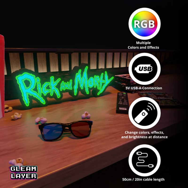 Rick and Morty Led Lightbox Rgb Light Sign