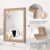 AAZZKANG Rustic Mirrors for Wall Rectangle Wooden Frame Hanging Mirror