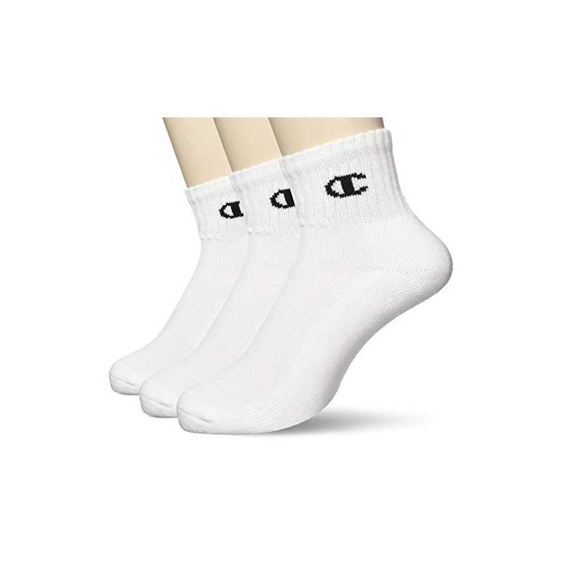 Champion CMSCR203 Men's Short Socks (3 Pairs), One Point Logo,