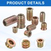 sourcing map 9Pcs Threaded Inserts Nuts, M10x20mm Hex Socket Drive
