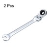 sourcing map 2pcs Flex-Head Ratcheting Wrench 6mm 180° Rotating Head