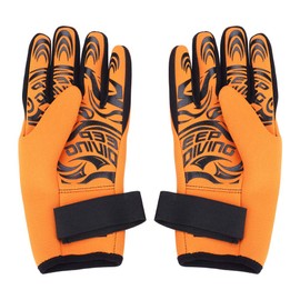 Alomejor 2 mm Neoprene Diving Gloves Keep Warm, Non-Slip Diving Gloves, Wetsuit for Swimming, Diving, Snorkelling for Adults (L-Orange)