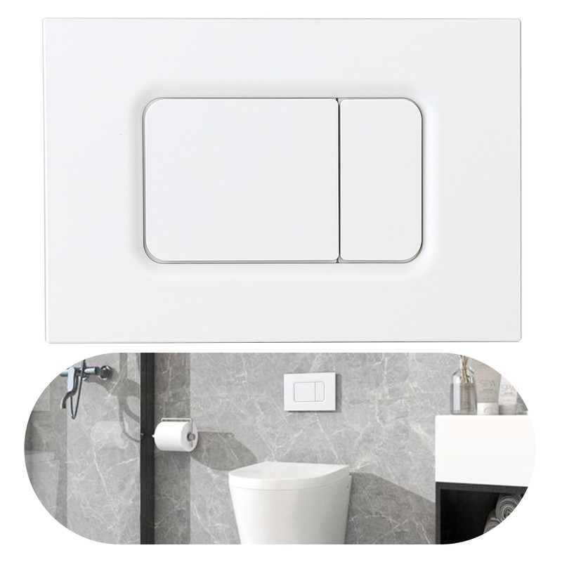 Dual Flush Rectangle Push Button Plate Compatible with TOTO YT920#WH