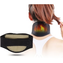 HPONEZJ Neck Support Self-Heating Neck Bandage Magnetic Therapy Neck Warmer Ergonomic Neck Support Women Men Neck Protection Bandage Adjustable Neck Brace Against Neck Pain Black