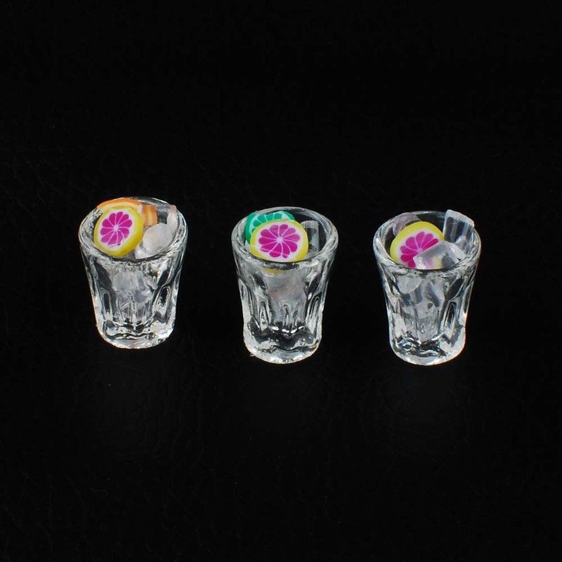 NWFashion Clear Square Acrylic Ice Cubes Fake Ice Cubes Miniature